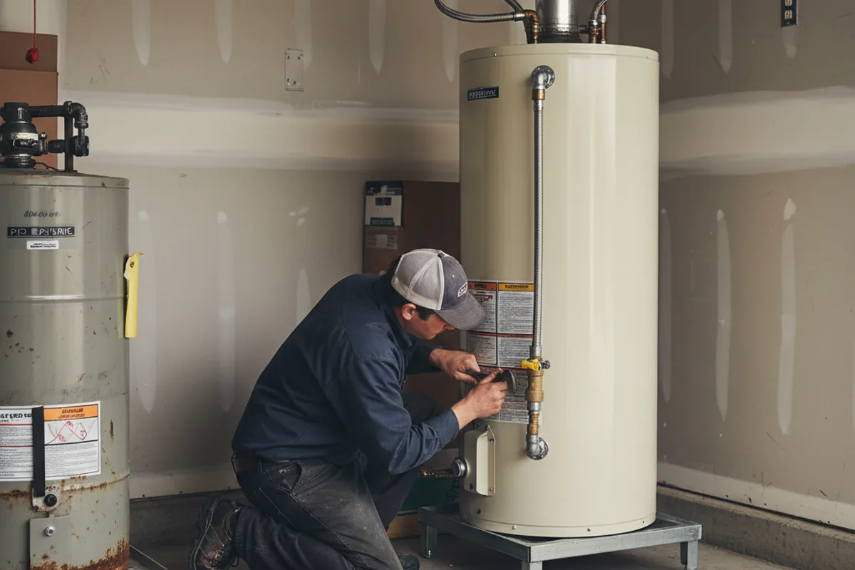 Water heater and shutoff valve replacement in Madras